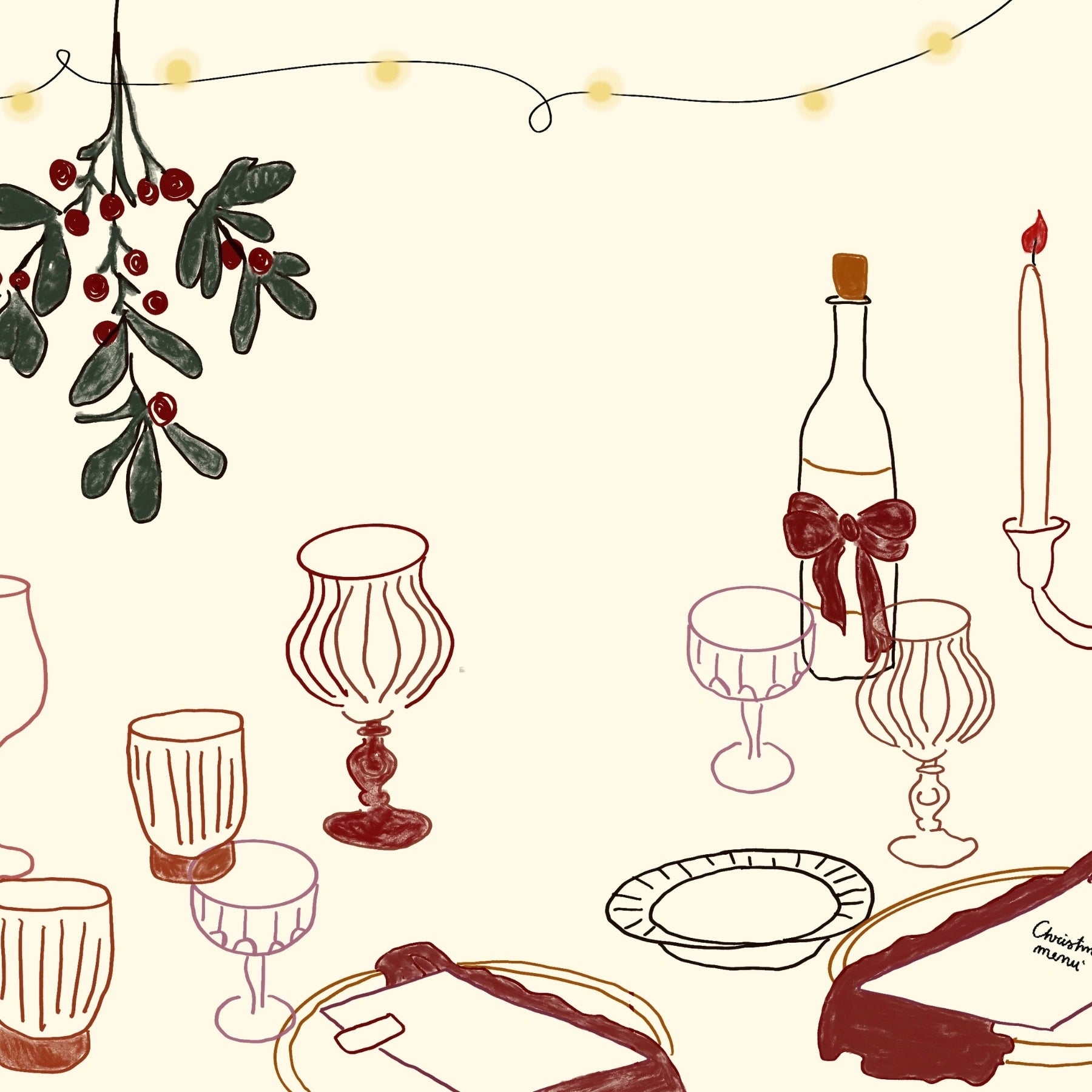 Christmas Dinner Table Wall Art