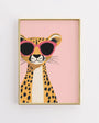 Cool Cheetah Wall Art - Pink Jungle Safari Animal Print