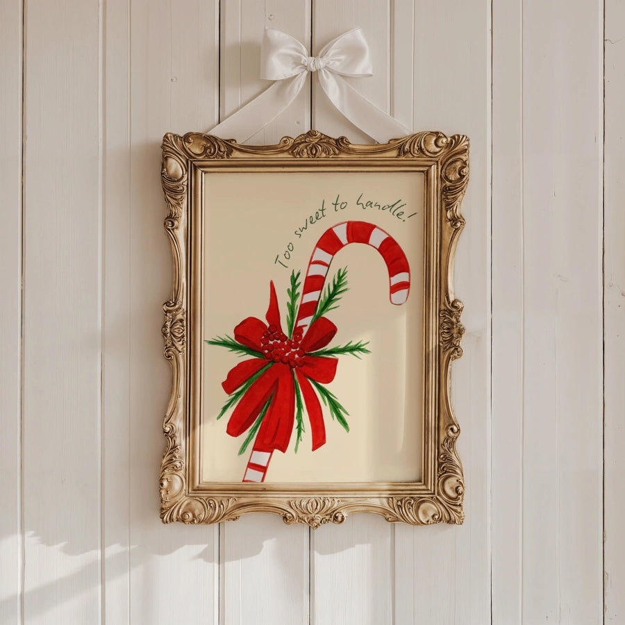 Candy Cane Christmas Wall Art – Funny Festive Quote Poster