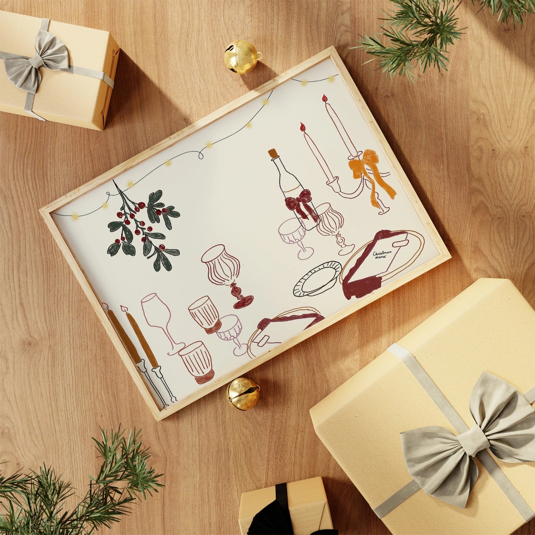 Christmas Dinner Table Wall Art