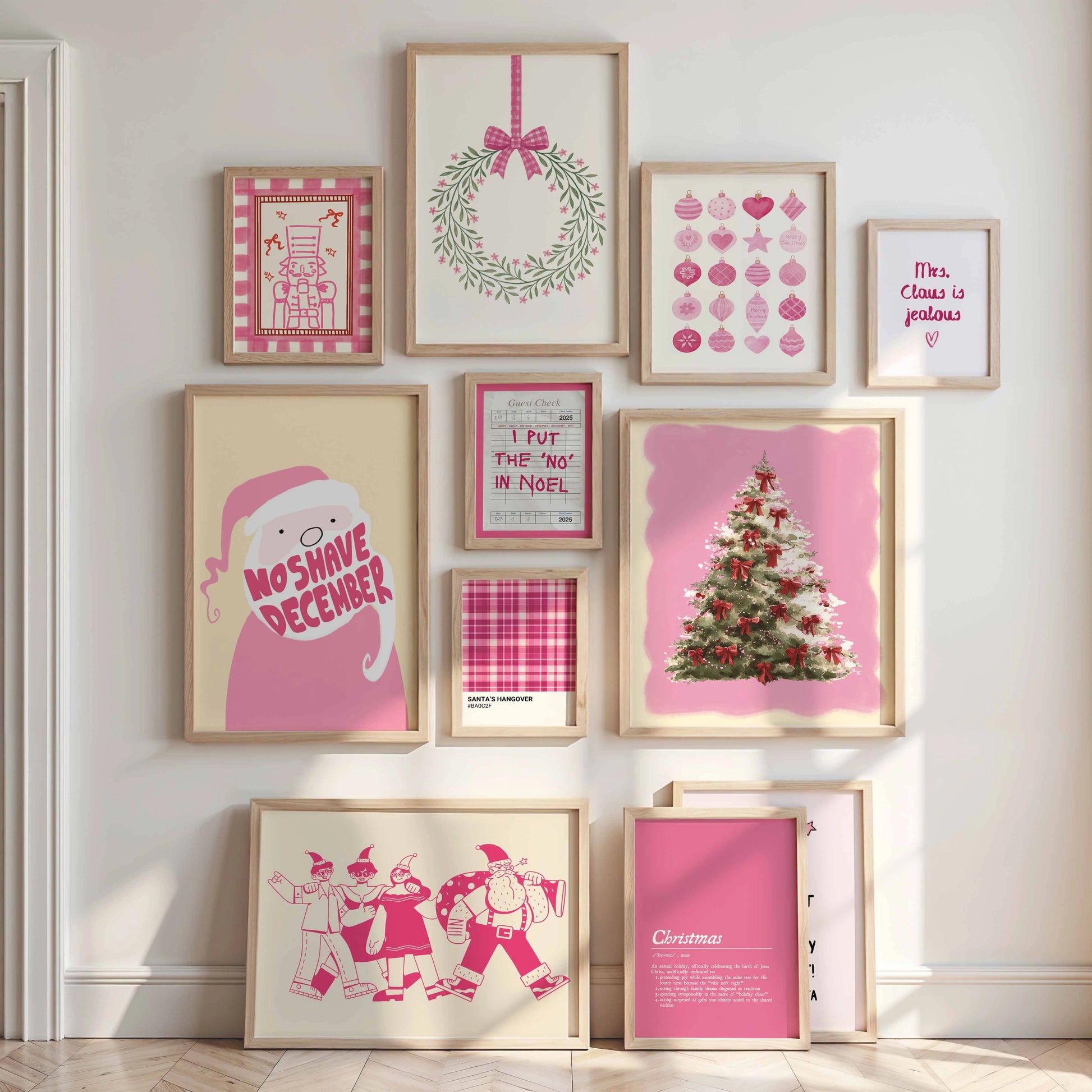 Handmade Pink Christmas, over 110 prints