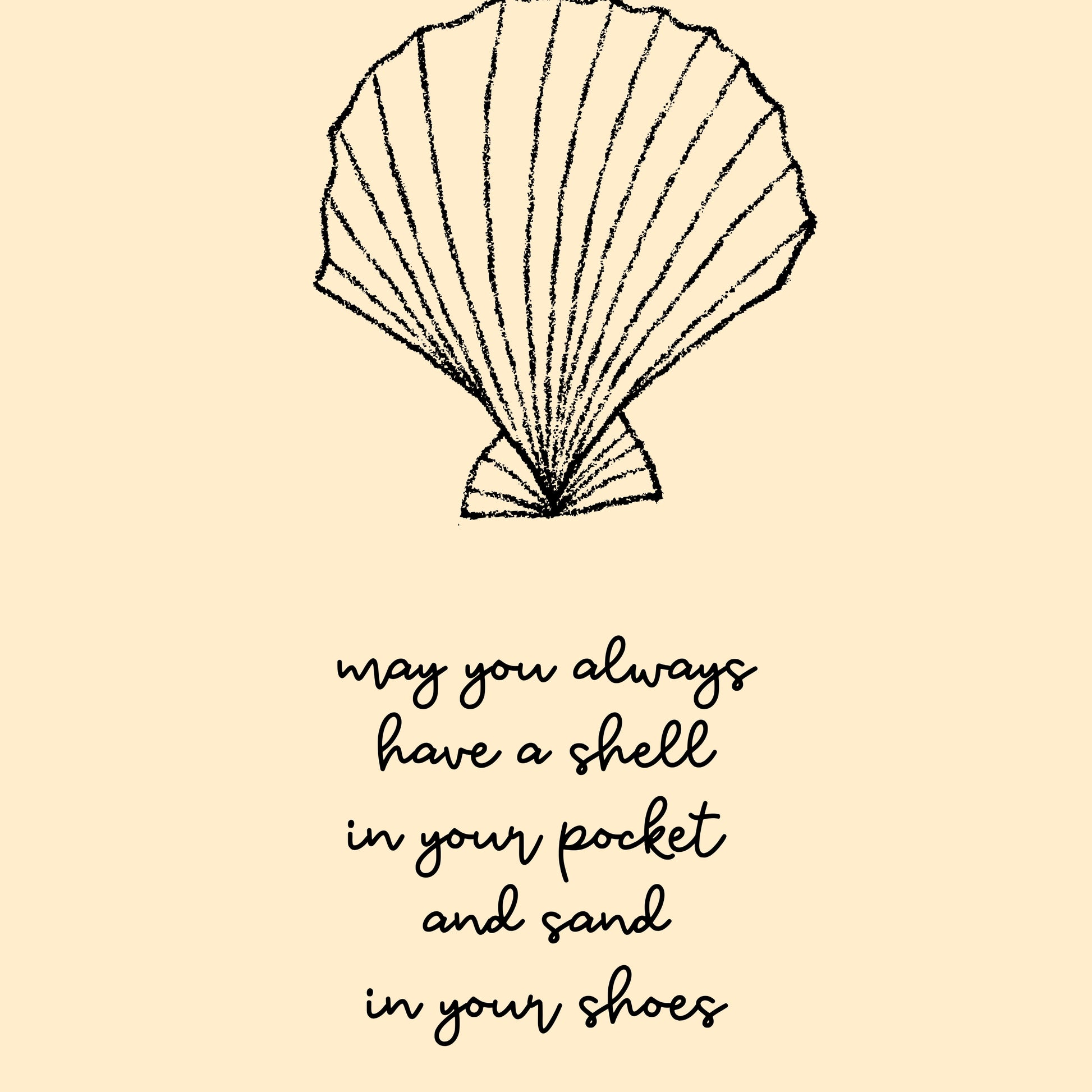 Yellow Shell Wall Art - Trendy Coastal Print