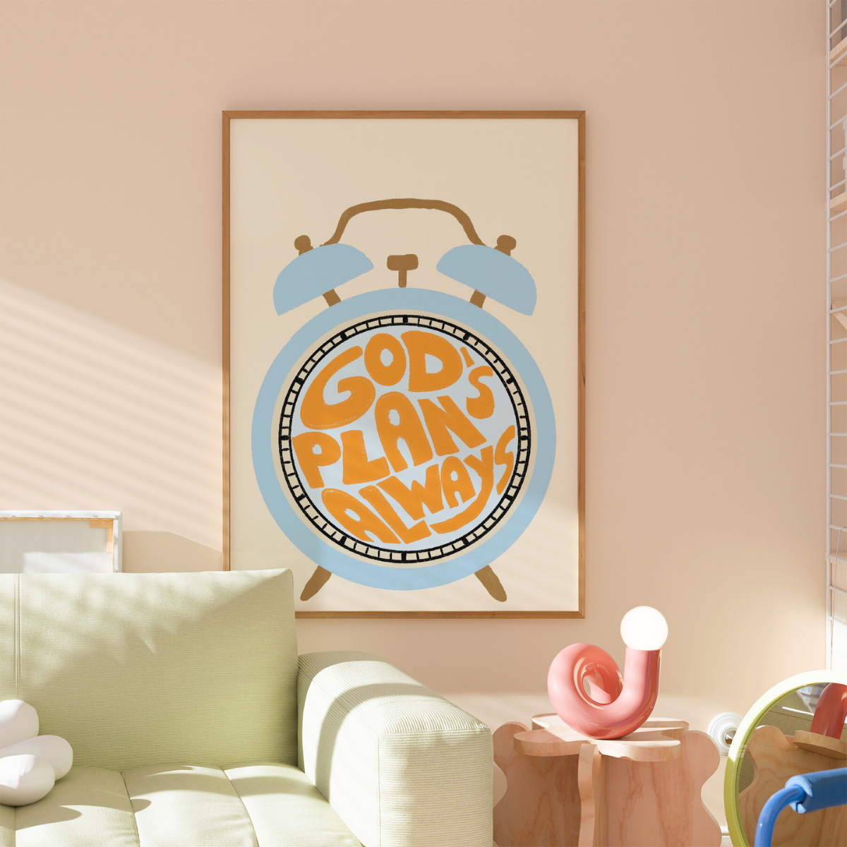 God’s Plan Always Print – Retro Christian Wall Art