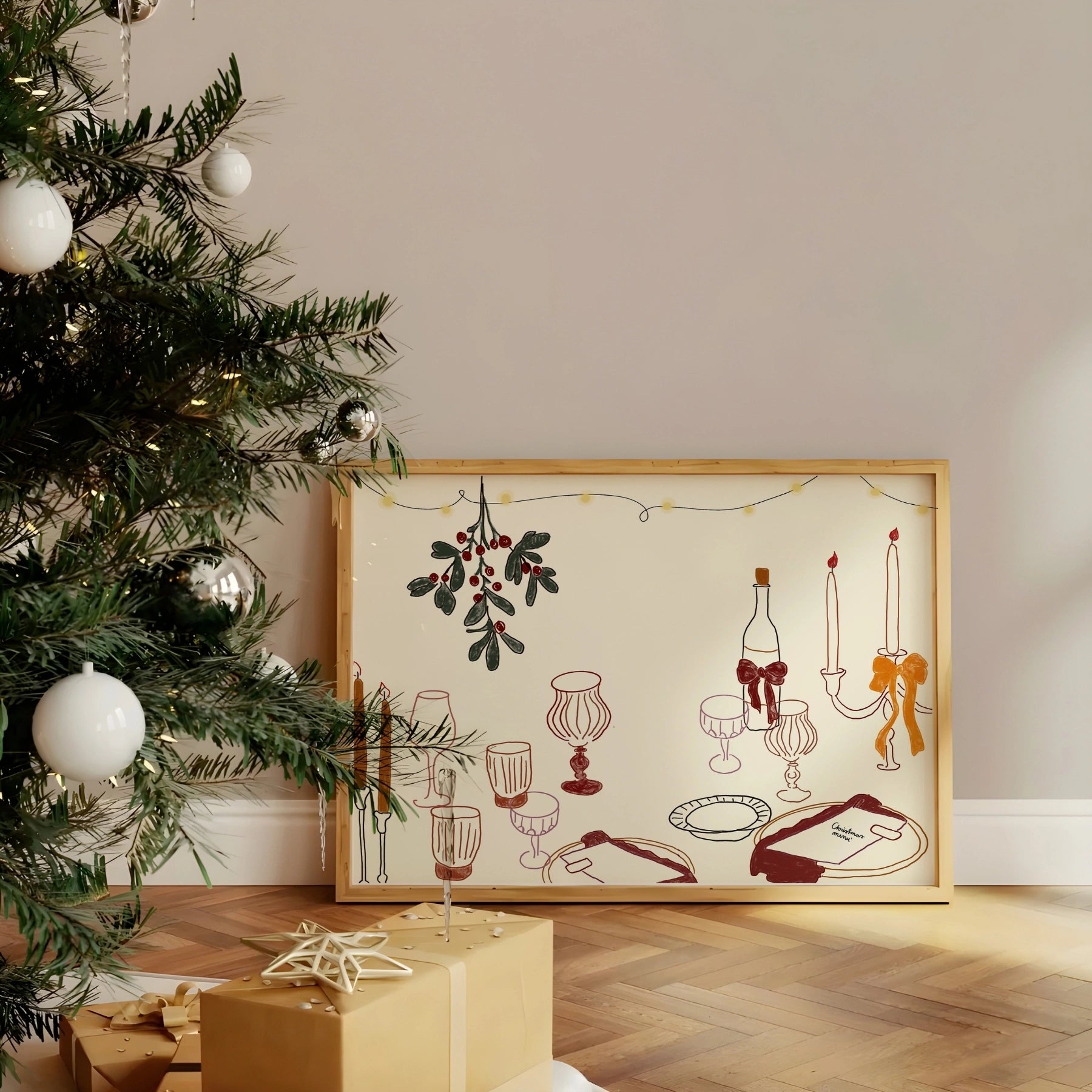 Christmas Dinner Table Wall Art