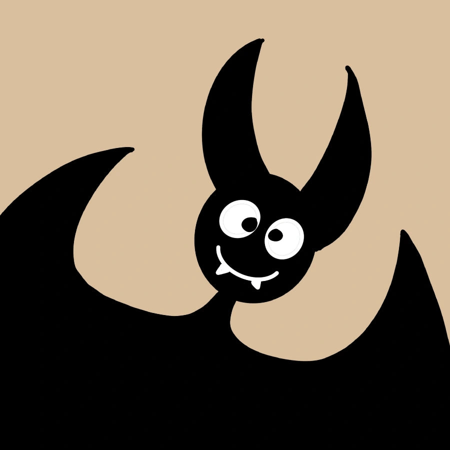 Funny Bat Halloween Print – Bat to the Bone Wall Art