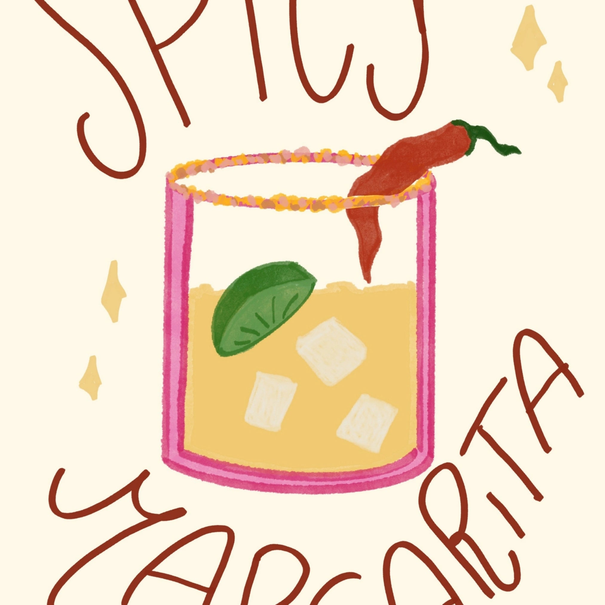 Spicy Margarita Bar Cart Decor