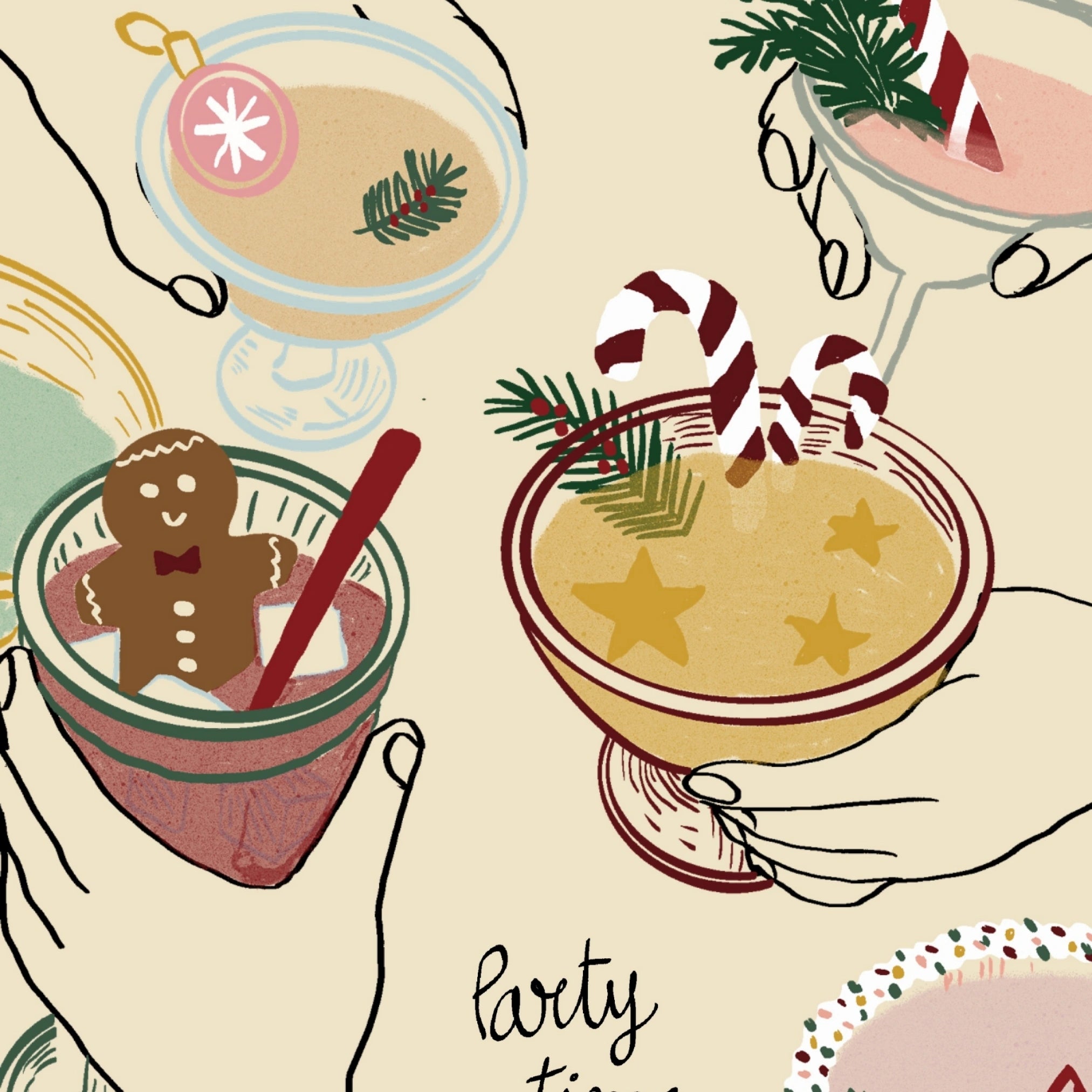 Party Time Christmas Print