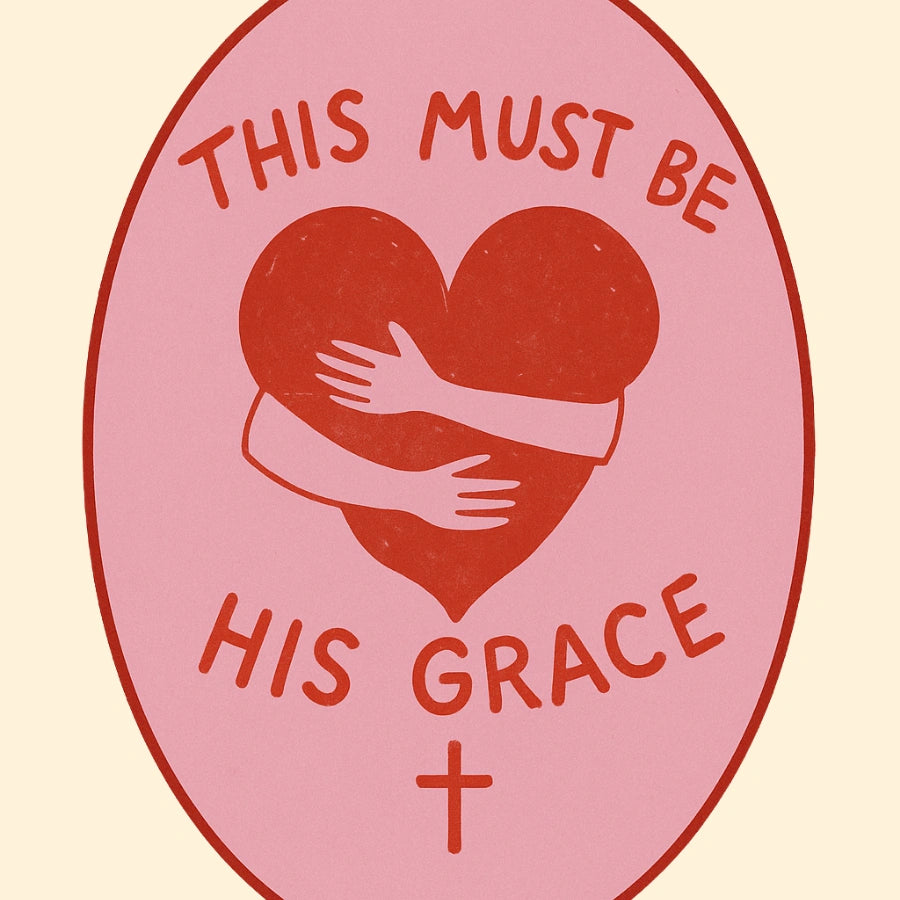 His Grace Wall Art – Christian Love Print, Bible Quote Decor