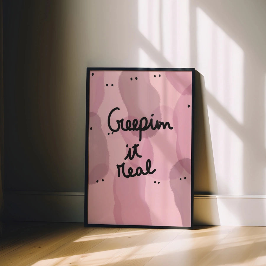 Creepin’ It Real Print – Pink Halloween Wall Art