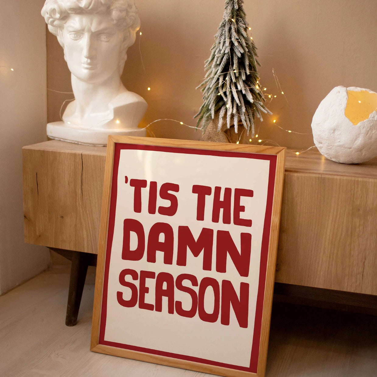 Bold Red Funny Christmas Poster