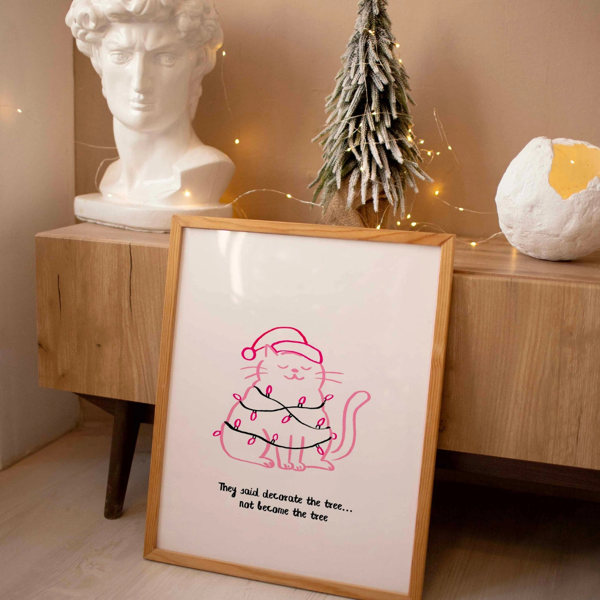 Niedliche Katzen-Weihnachtsdeko