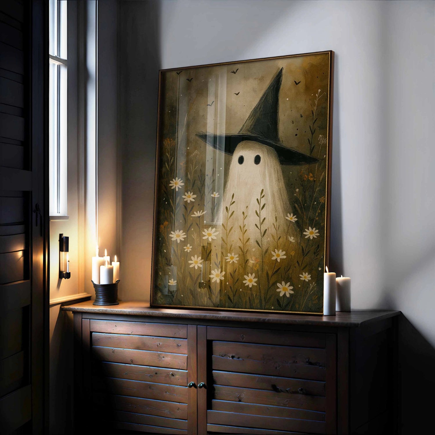 Stampa fantasma strega Cottagecore – Halloween