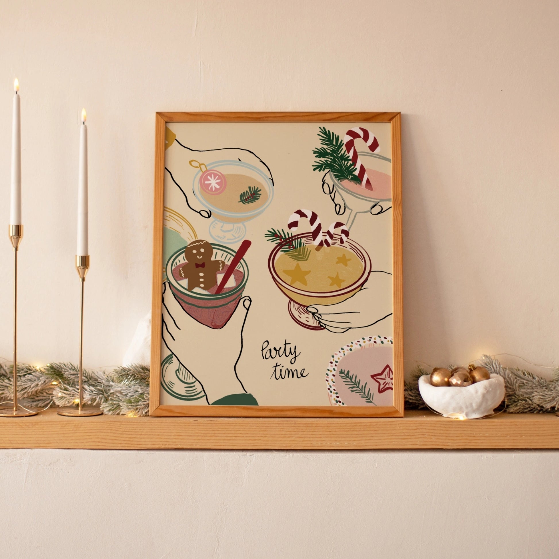 Party Time Christmas Print