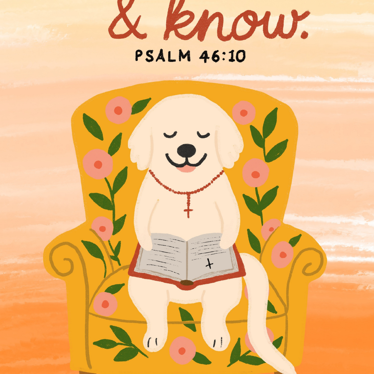 Be Still and Know Wall Art – Cute Christian Print
