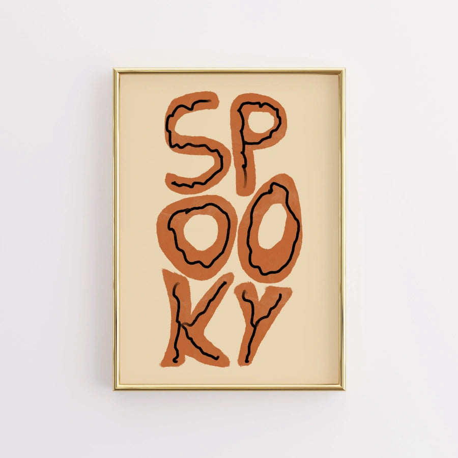 Spooky Halloween Wall Art – Modern Typography Print