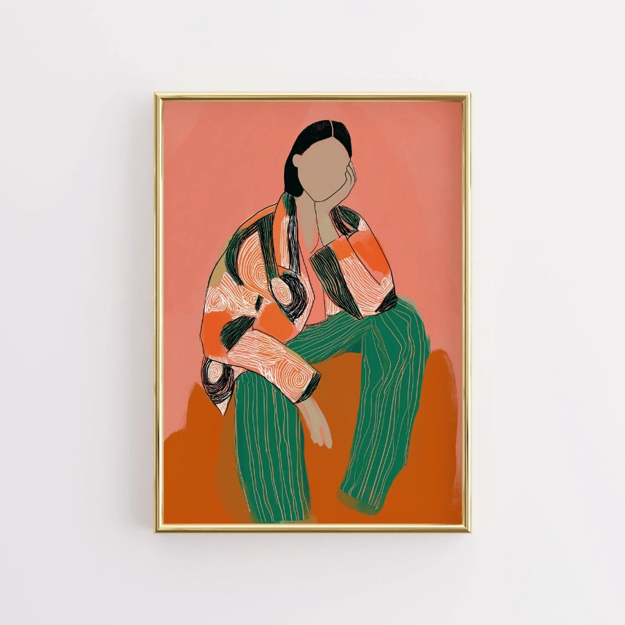 Modern Attitude Boho Wall Art – Posa grafica alla moda 