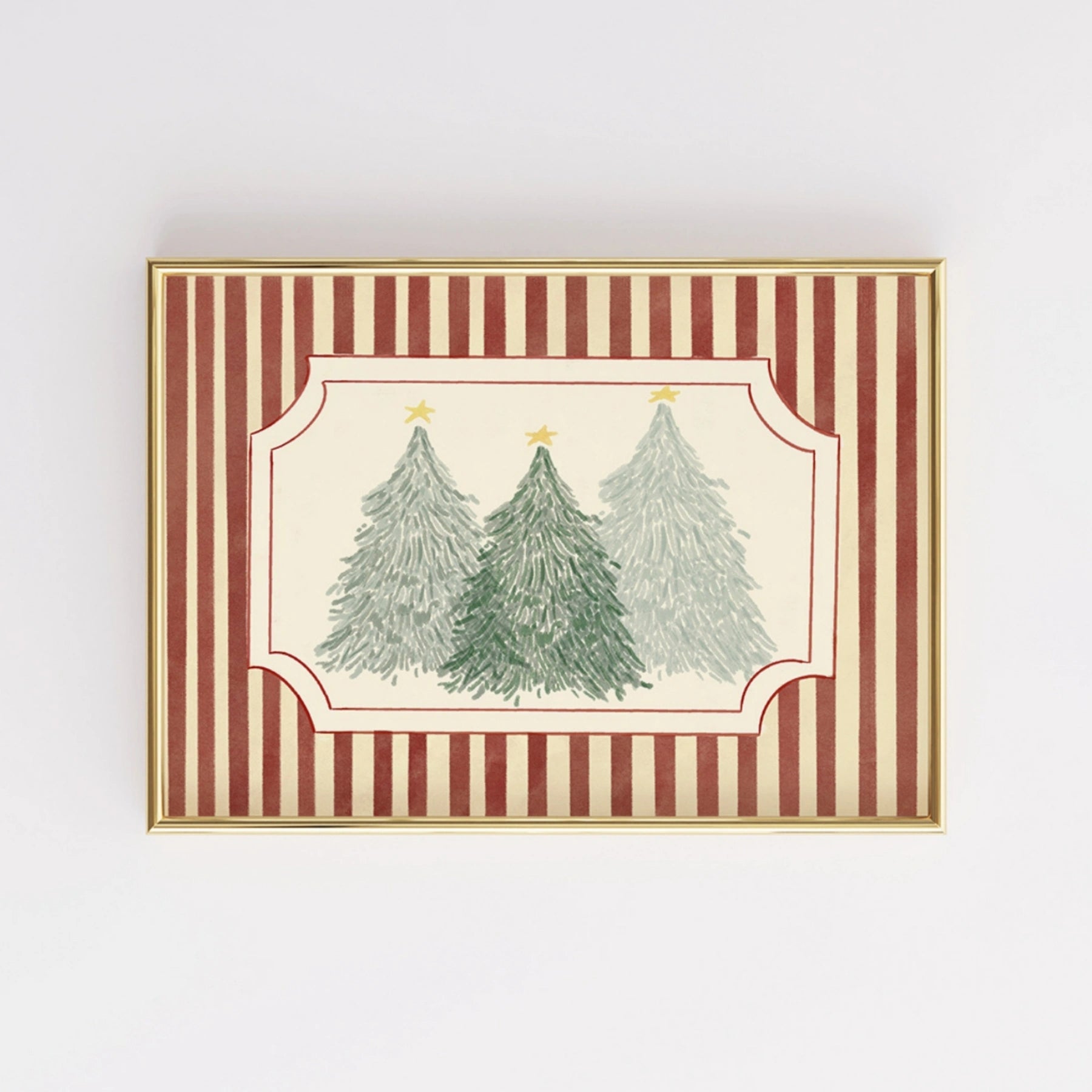 Three Christmas Trees Wall Art