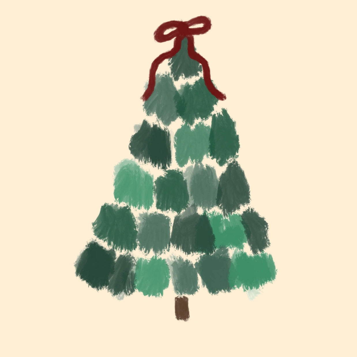 Stampa minimalista dell'albero di Natale