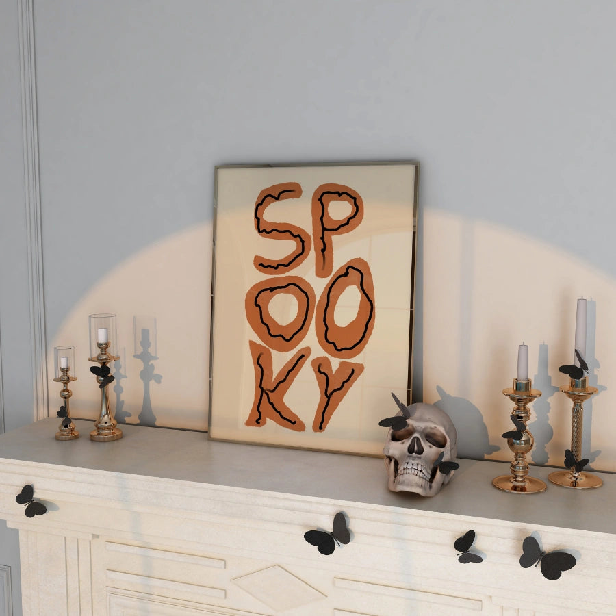 Spooky Halloween Wall Art – Modern Typography Print