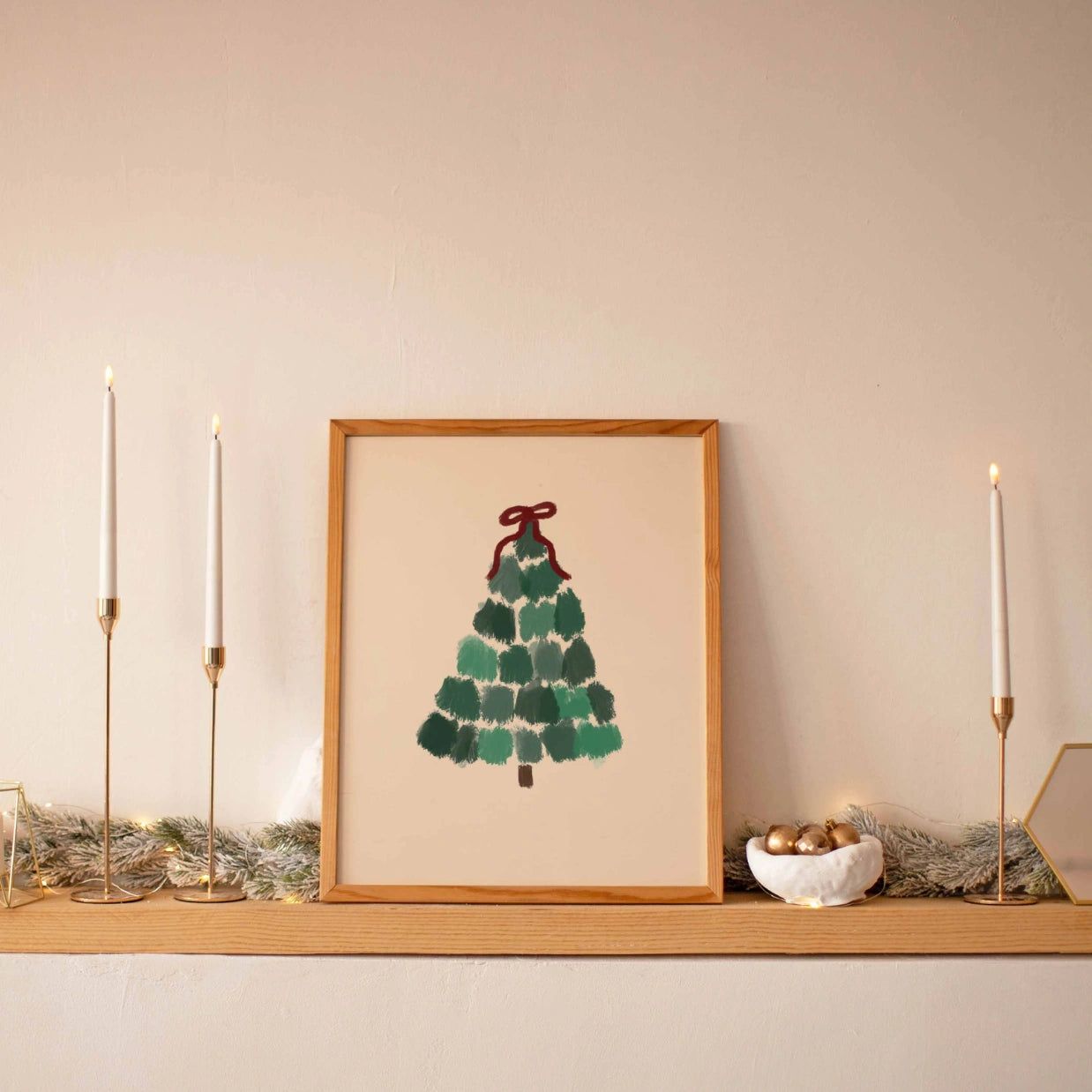 Stampa minimalista dell'albero di Natale