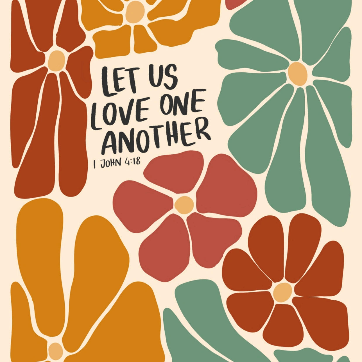 Love One Another Scripture Poster