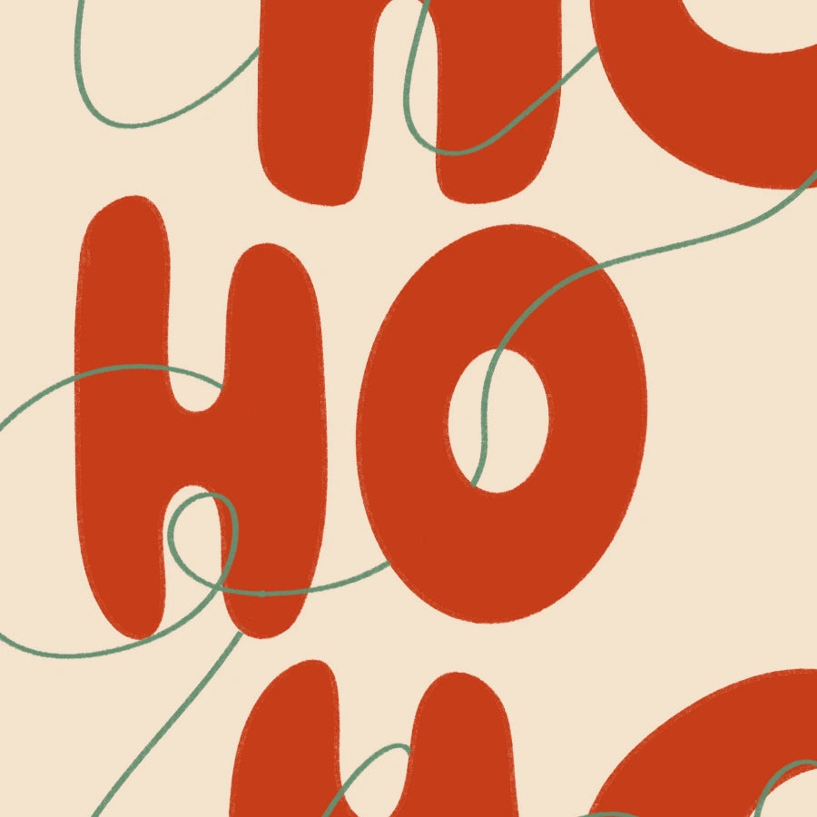 Modern HO HO HO Christmas Wall Art – Bold Minimal Holiday Typography
