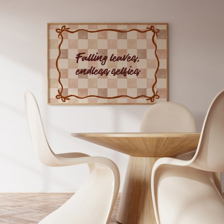 Falling Leaves Quote Wall Art - Trendy Autumn Print