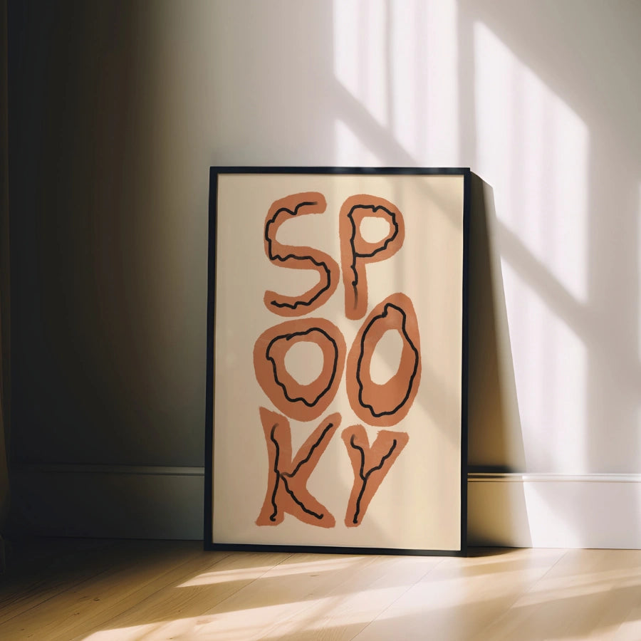 Spooky Halloween Wall Art – Modern Typography Print