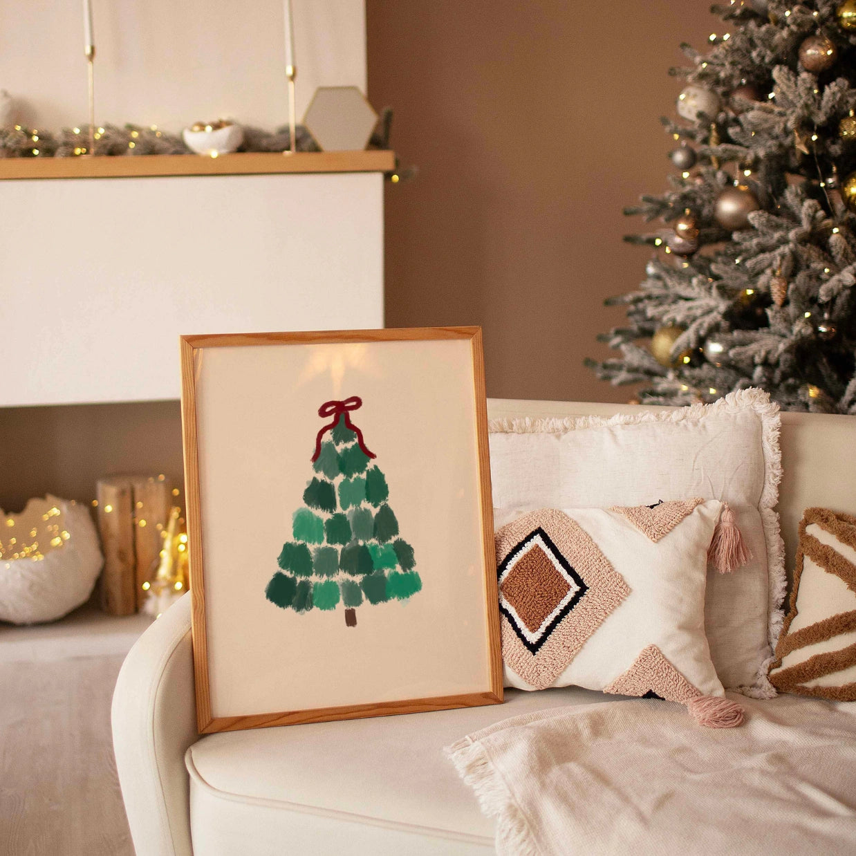 Stampa minimalista dell'albero di Natale