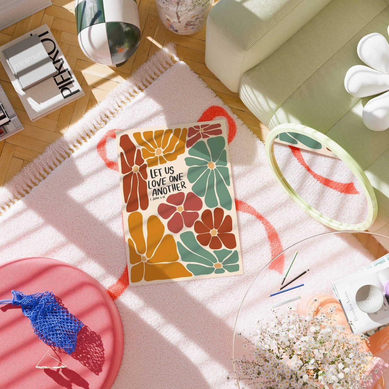 Love One Another Scripture Poster