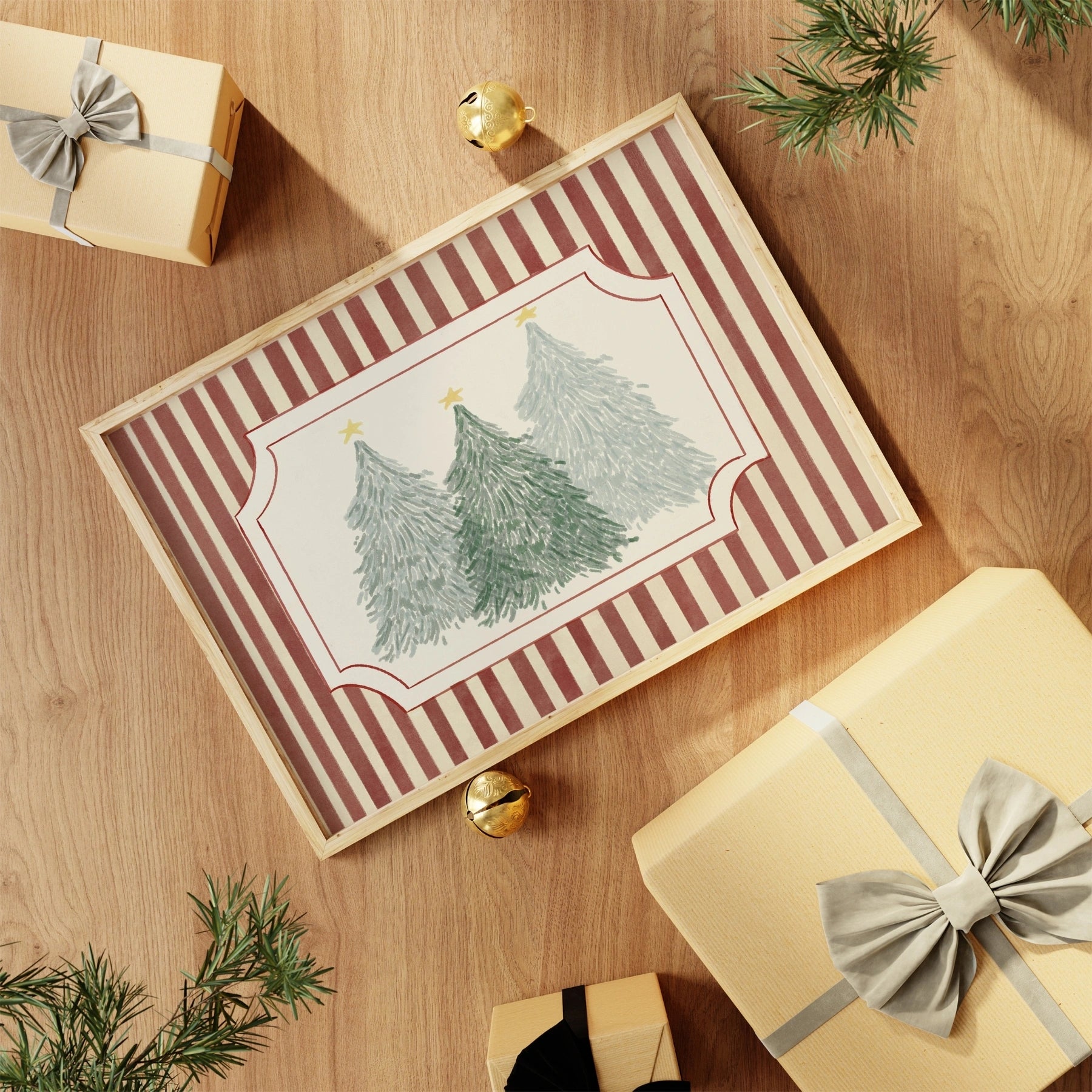Three Christmas Trees Wall Art