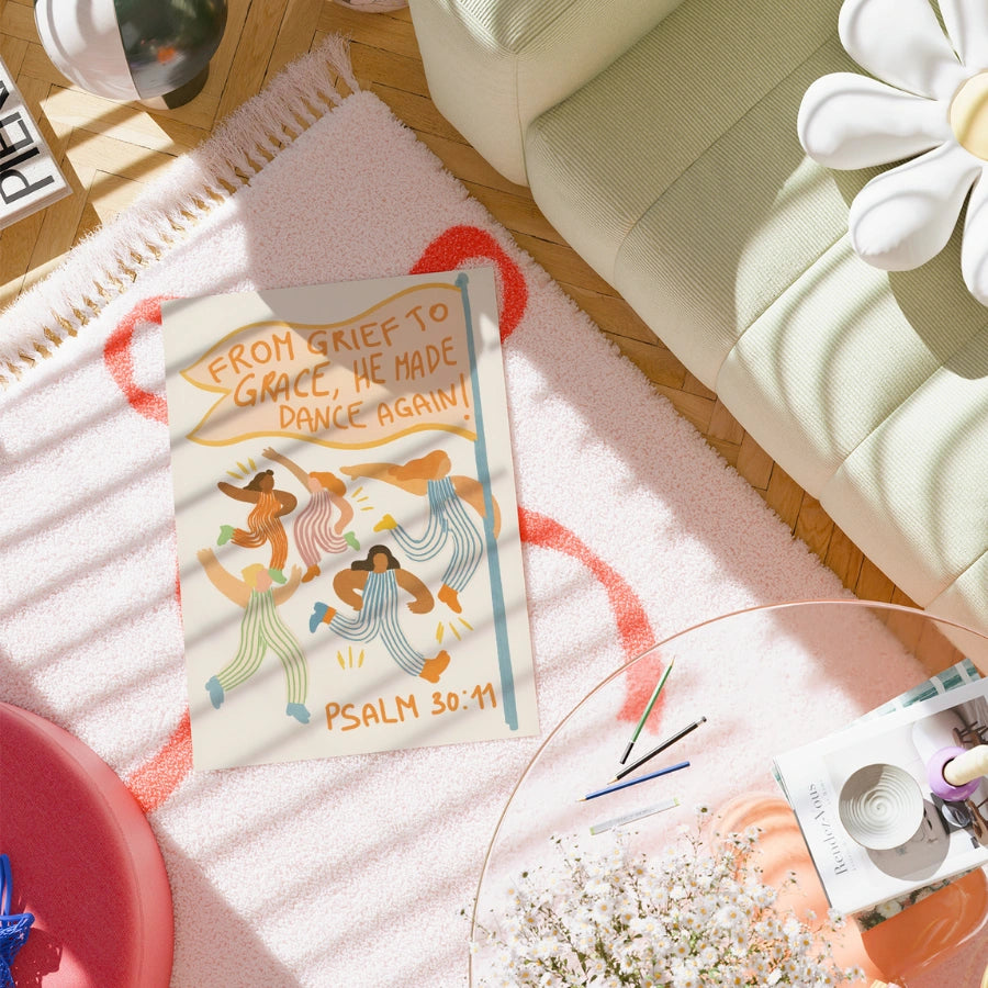 Psalm 30:11 Wall Art – Grief to Grace Bible Verse Print