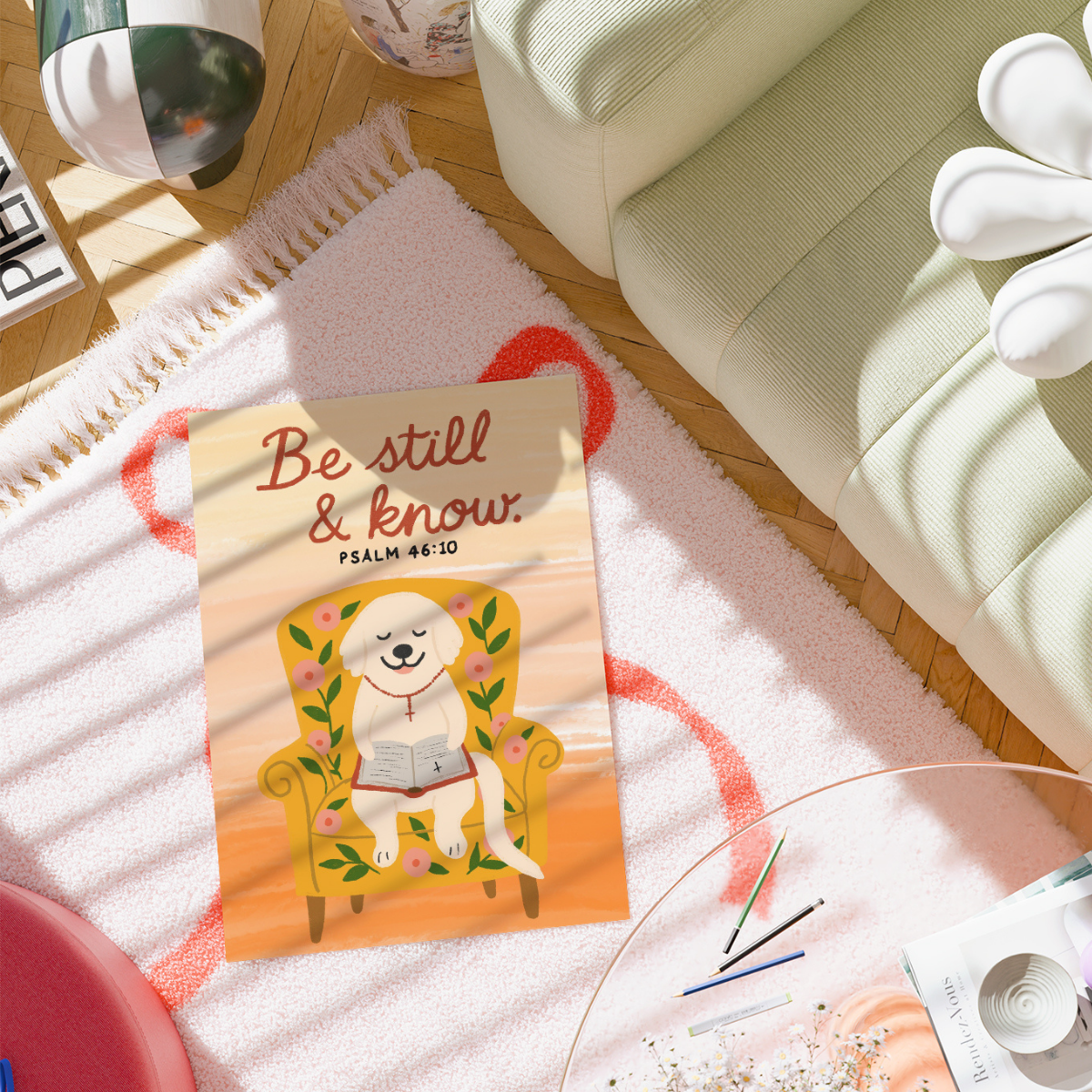 Be Still and Know Wall Art – Cute Christian Print