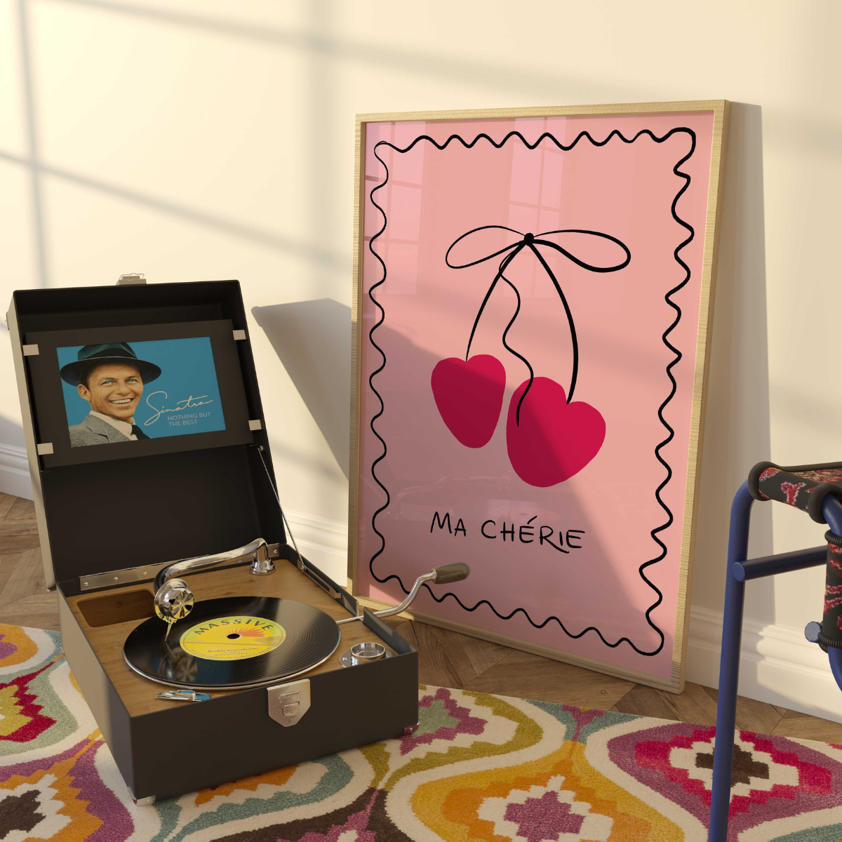 Kirsch-Wandbild – Rosa französischer Druck