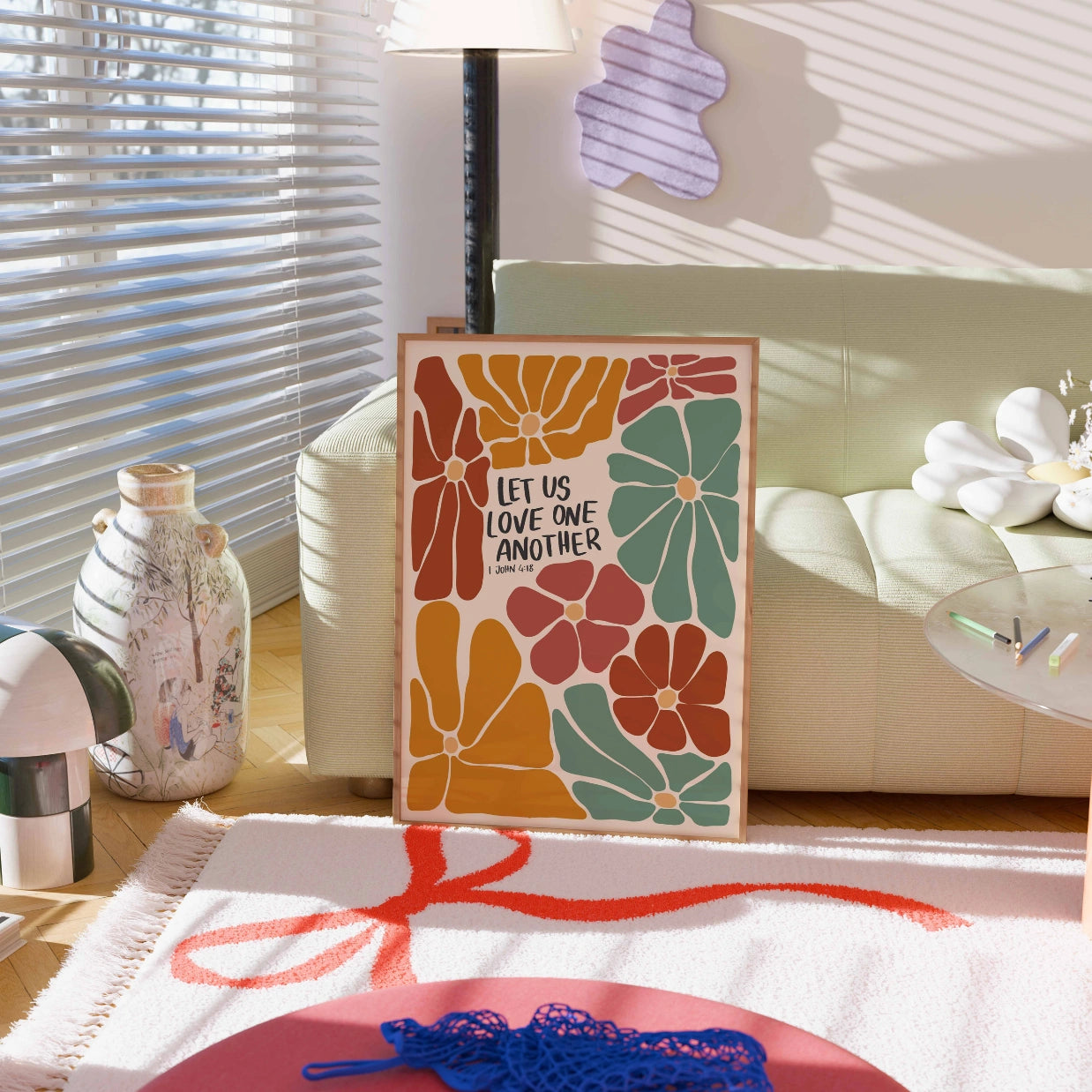 Love One Another Scripture Poster