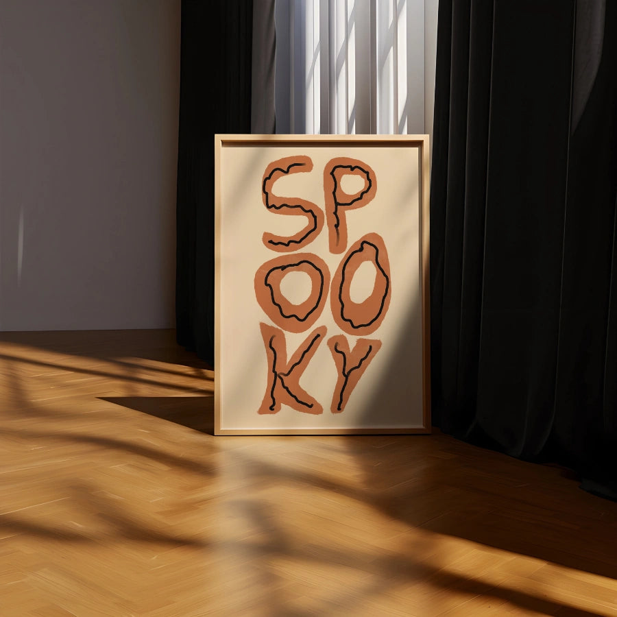 Spooky Halloween Wall Art – Modern Typography Print