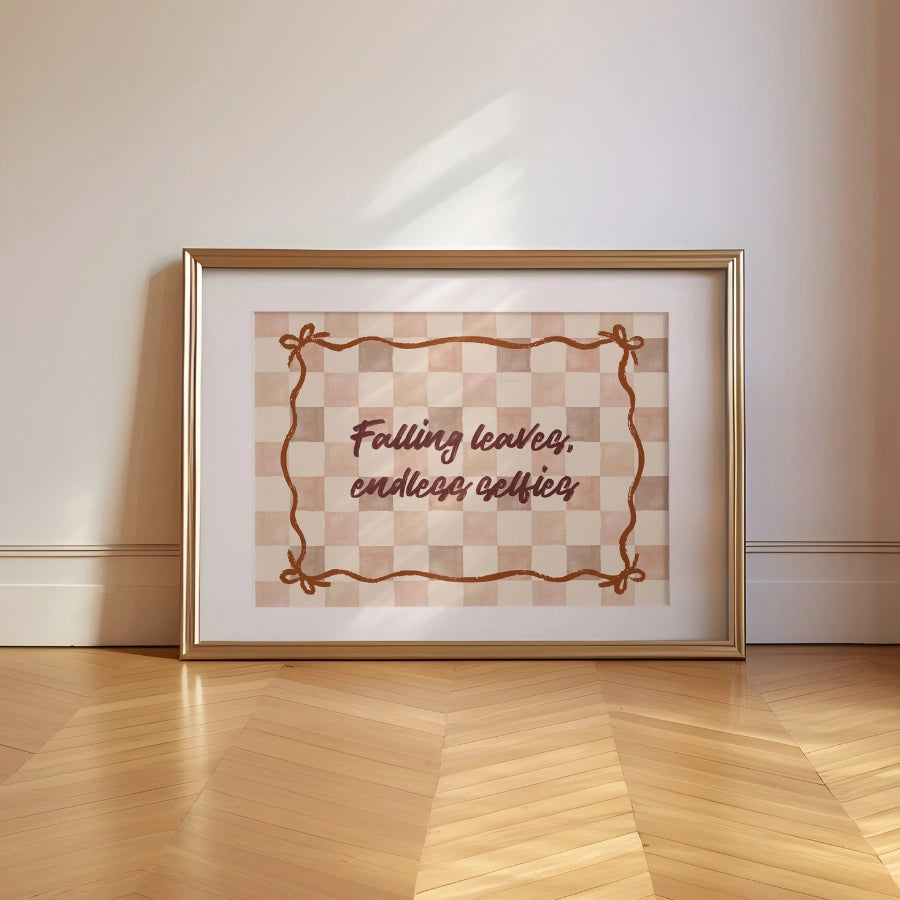 Falling Leaves Quote Wall Art - Trendy Autumn Print