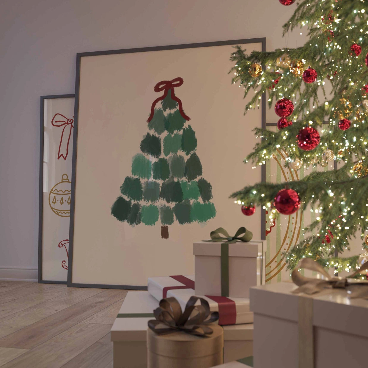 Stampa minimalista dell'albero di Natale