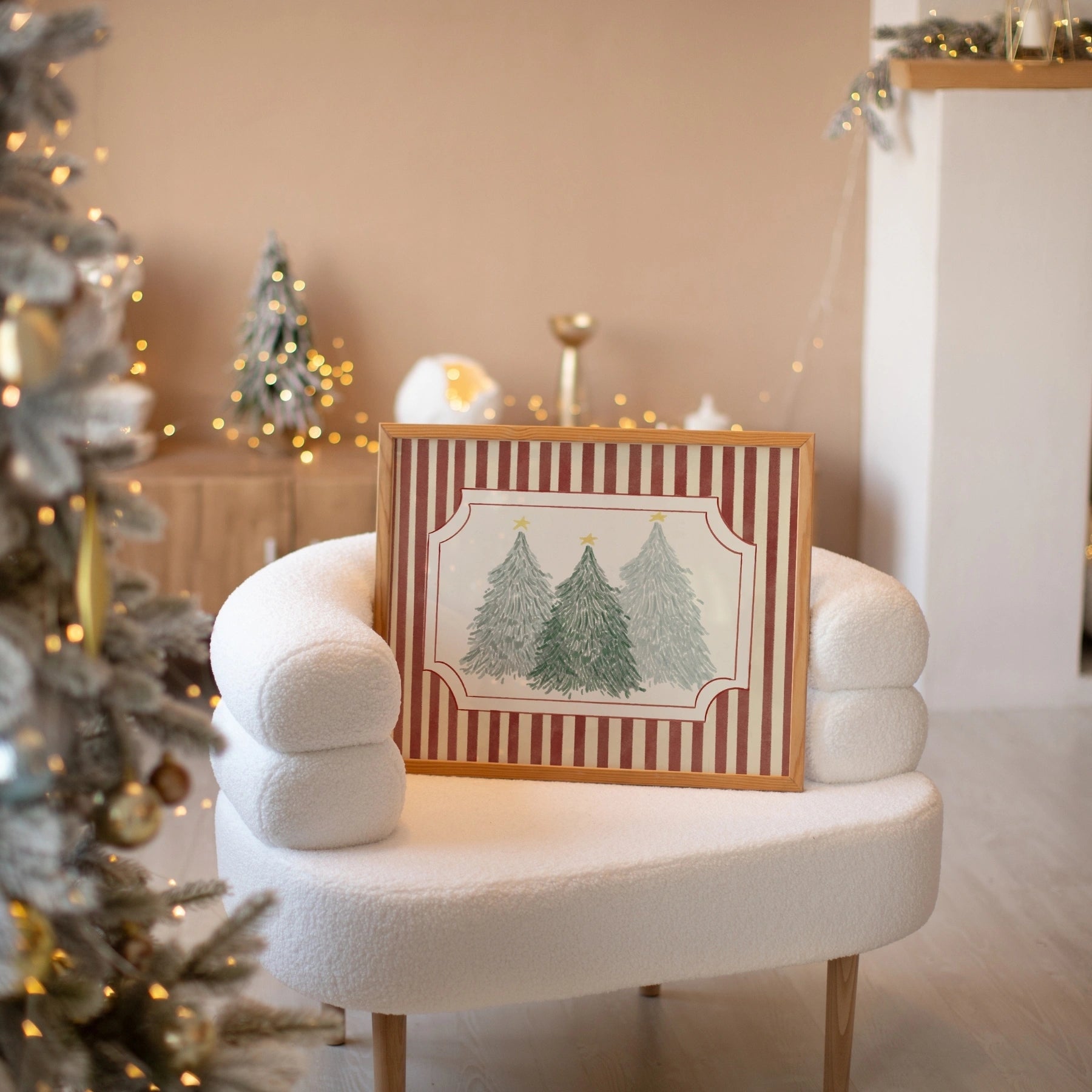 Three Christmas Trees Wall Art