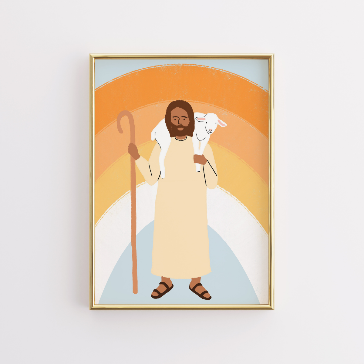 Good Shepherd Print – Christian Nursery Wall Art