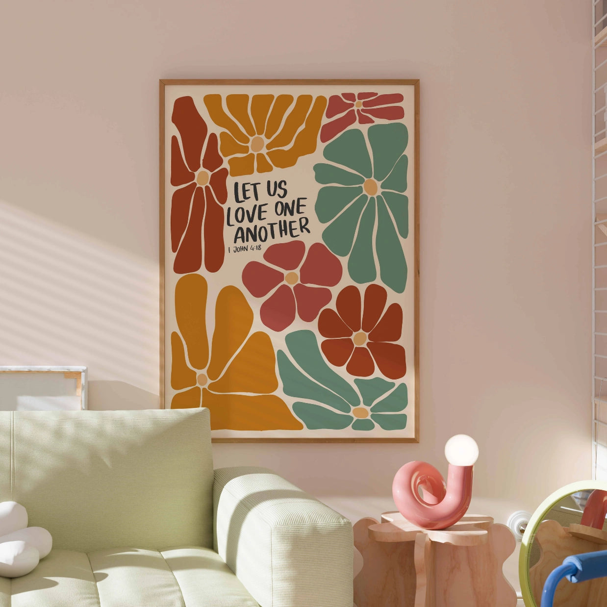 Love One Another Scripture Poster