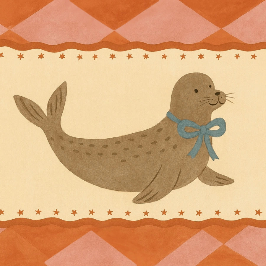 Seal Nursery Print - Cute Baby Seal Wall Art for Kids Room