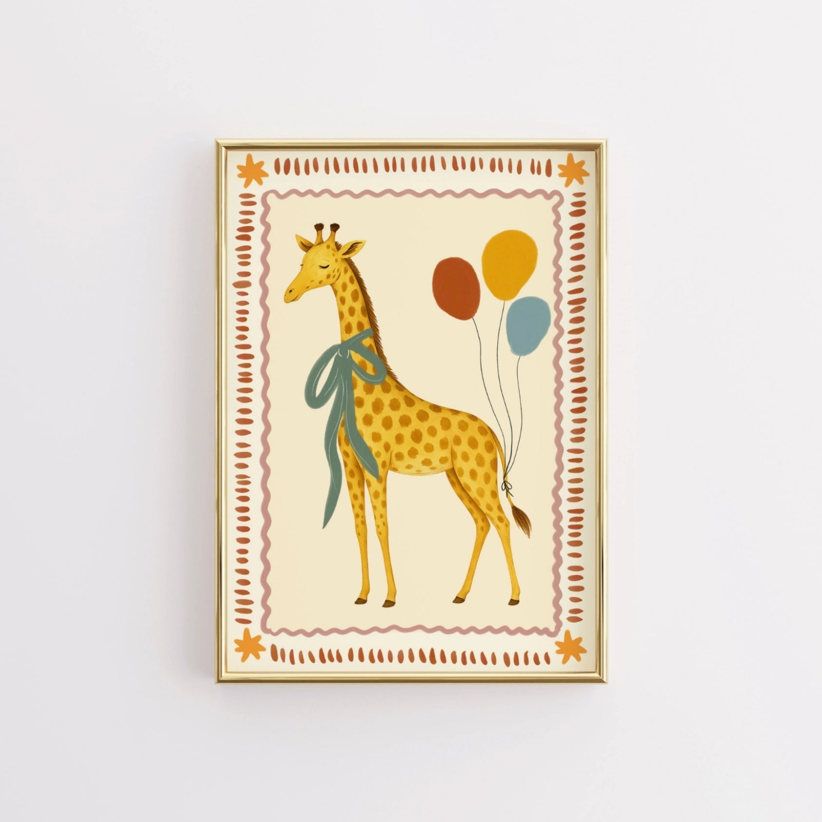 Vintage Giraffe Nursery Print