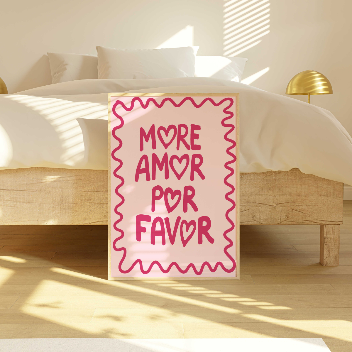 More Amor Por Favor Wall Art – Bold Pink Love Poster