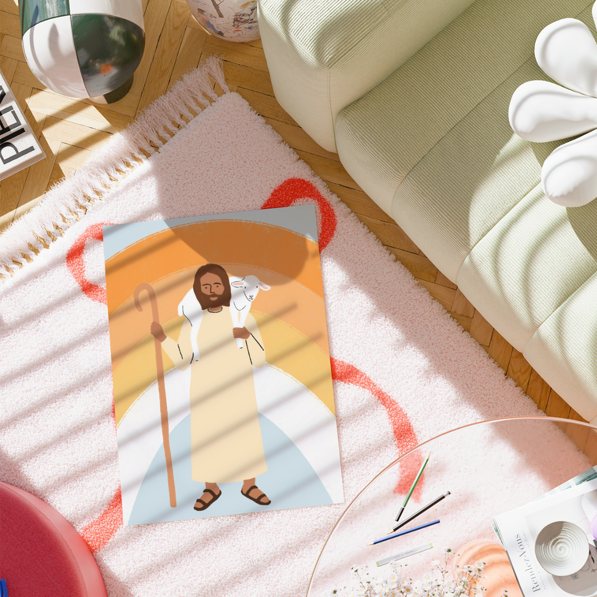 Good Shepherd Print – Christian Nursery Wall Art