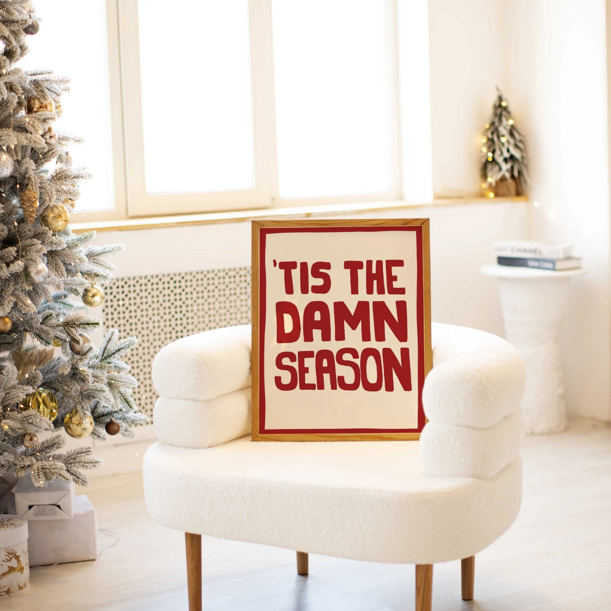 Bold Red Funny Christmas Poster