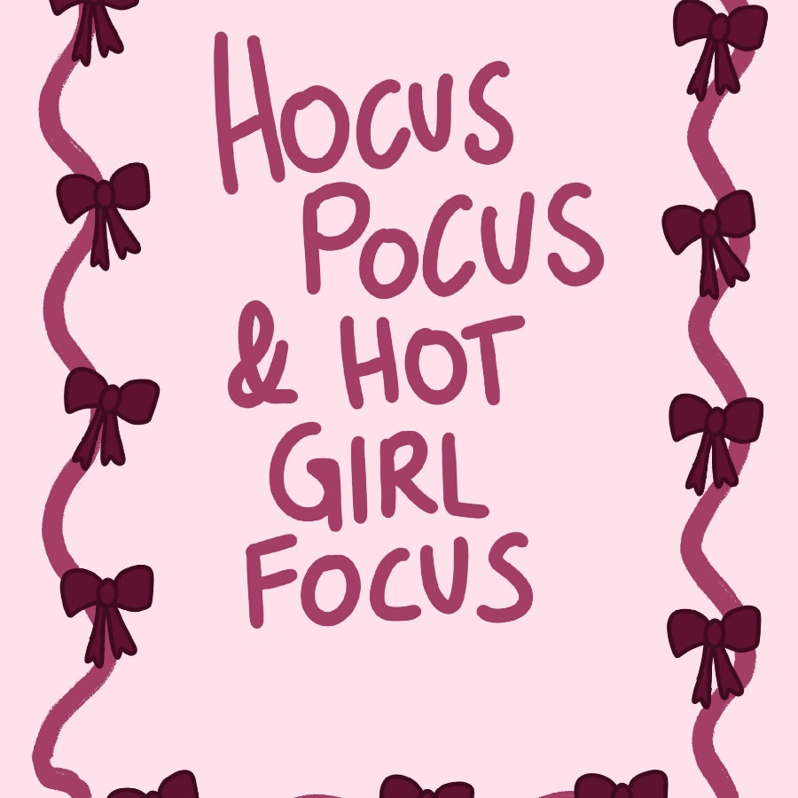 Hocus Pocus & Hot Focus Print – Pink Halloween Wall Art