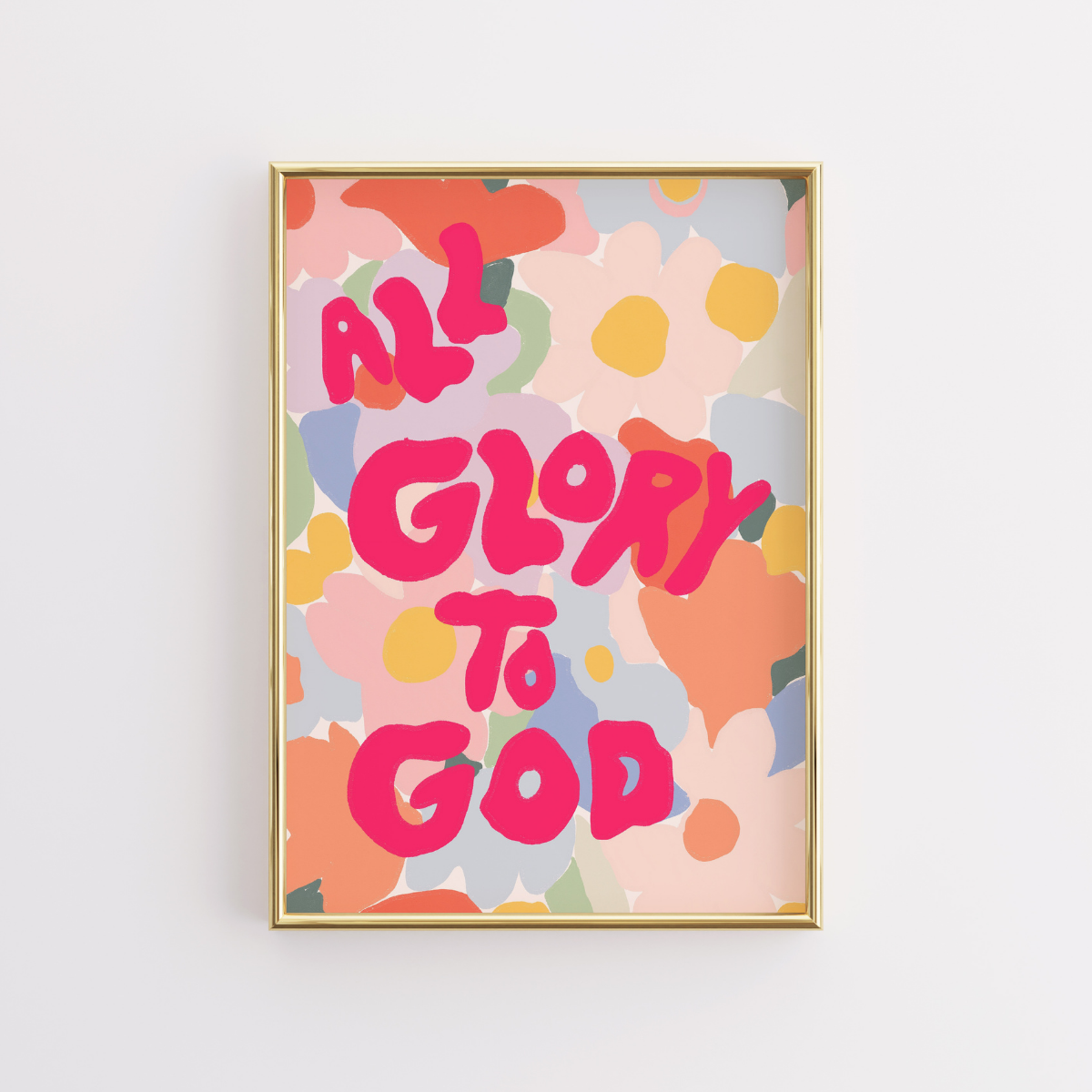 All Glory to God Print – Christian Groovy Wall Art