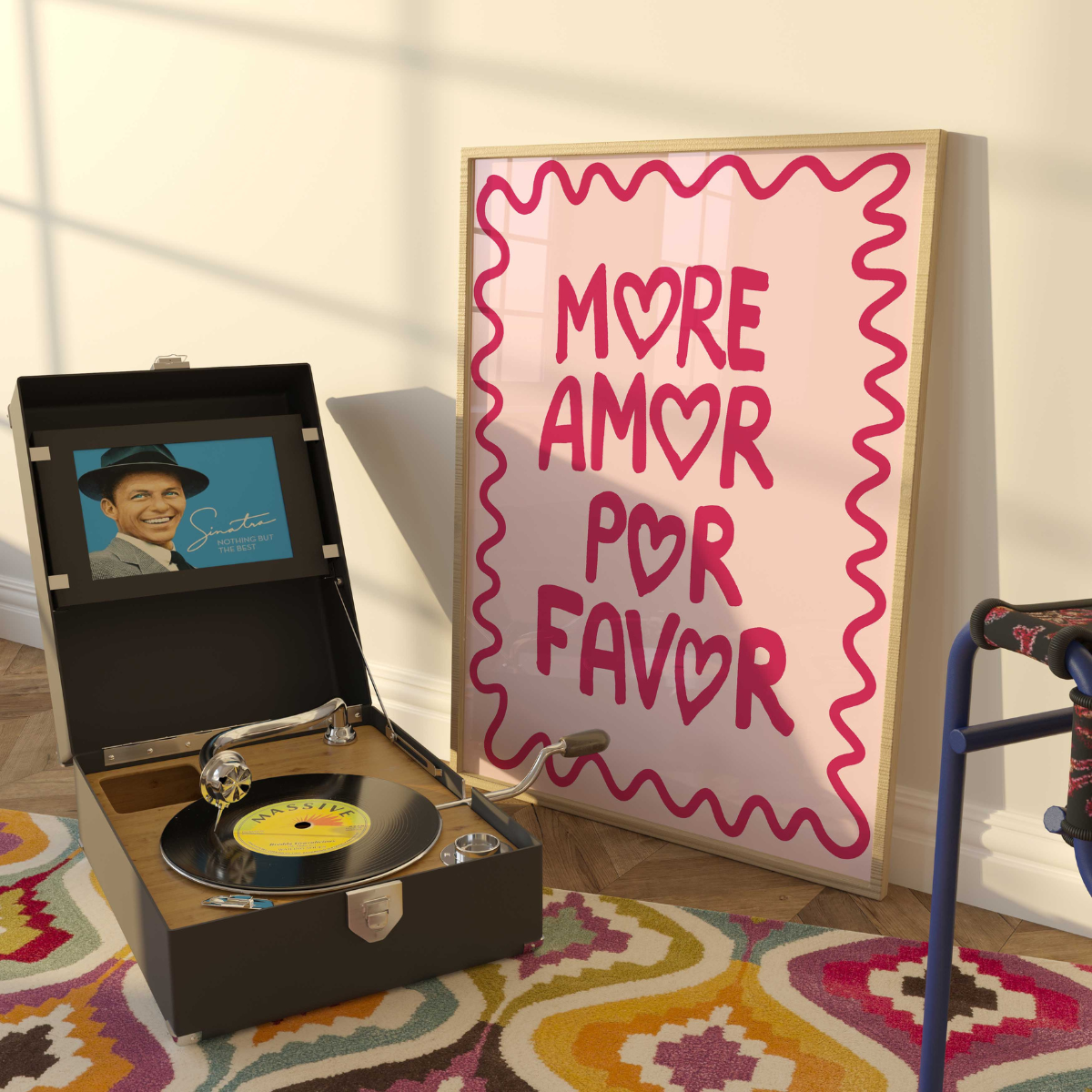 More Amor Por Favor Wall Art – Bold Pink Love Poster