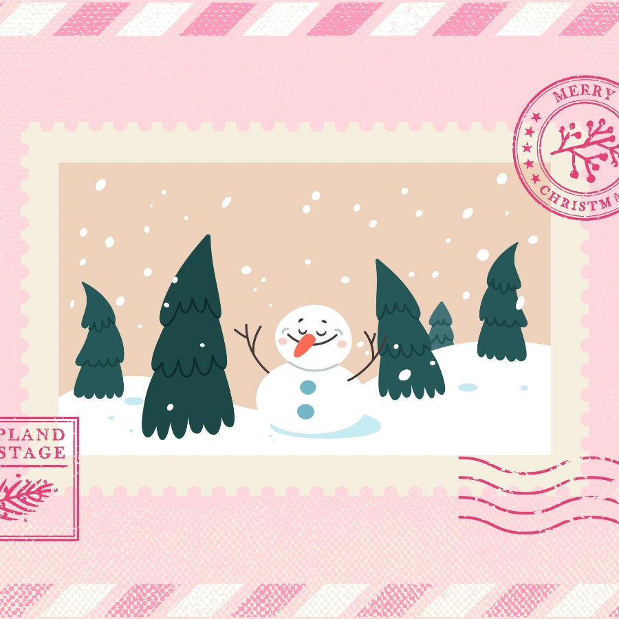 Lapland Christmas Stamp Art - Whimsical Xmas Wall Decor